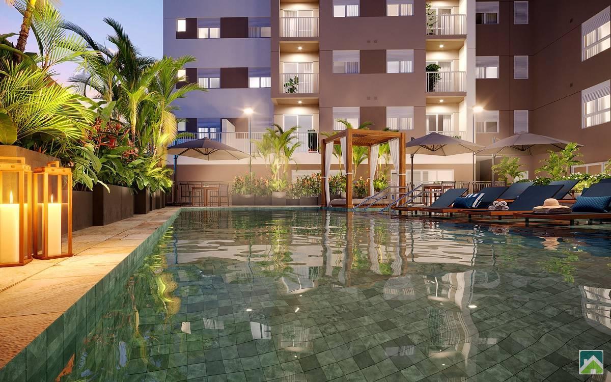 Apartamento com 2 dormitorios, suite e terraço. Novo à venda em São Paulo, Conceição, jabaquara. Metro Conceição. Lazer Completo - SBRX