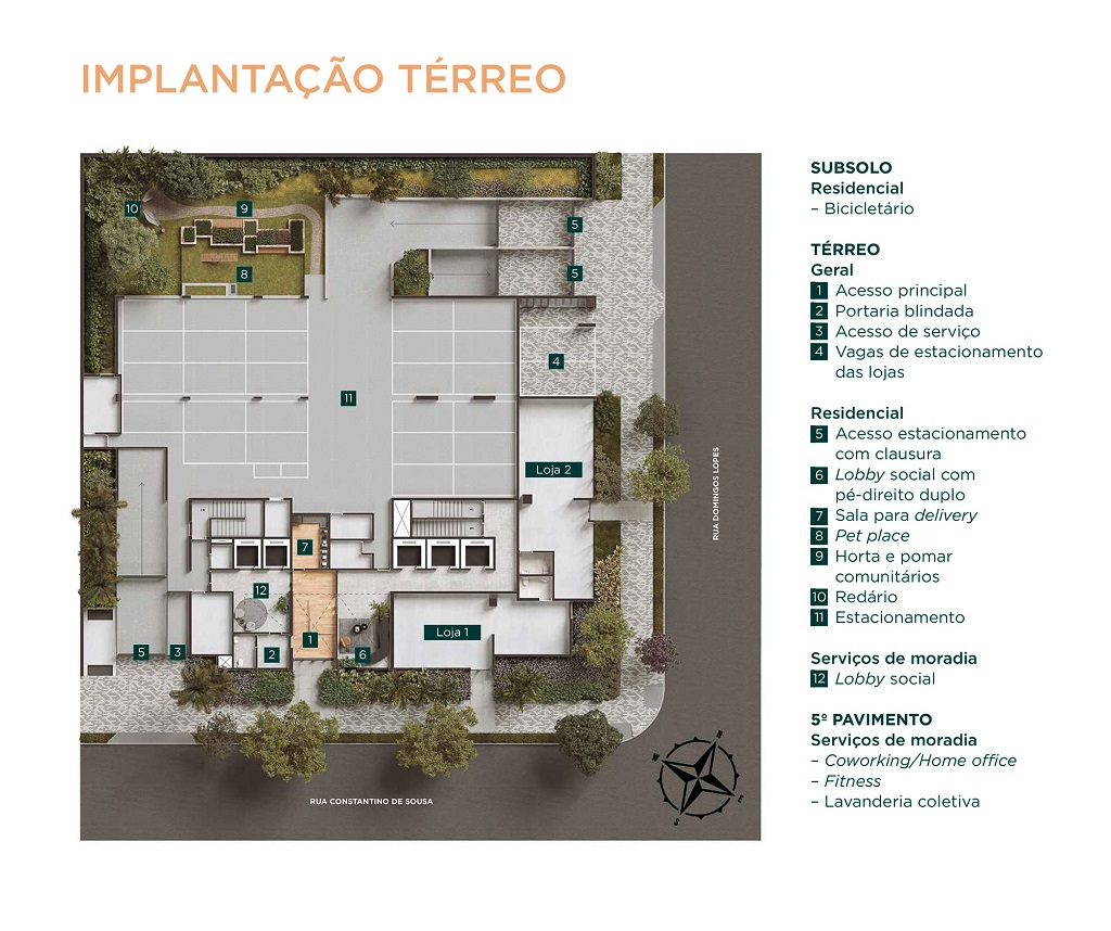 Planta - Apartamento Campo Belo, 2 dormitorios e terraço. 40m², amplo lazer. Novo, à venda em São Paulo, Campo Belo, Ibirapuera. Metro - SBRX
