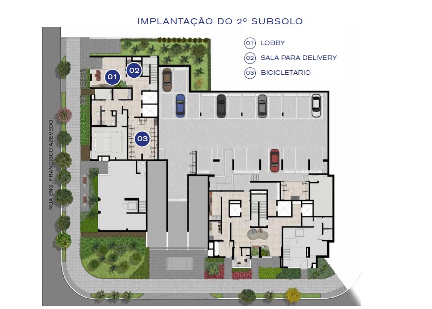 Planta - Apartamento Studio 1 dormitorio e terraço. 32m. Novo à venda, Metro Vila Madalena. Vila Madalena, Pompeia. - SBRX