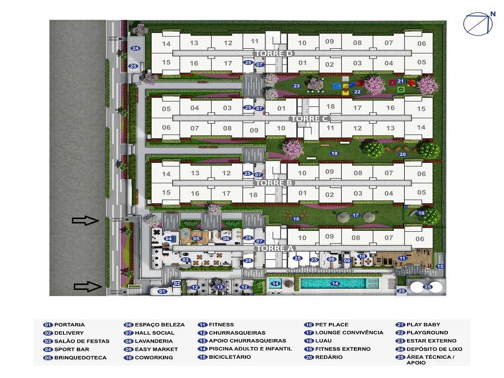 Planta - Apartamento 2 Dorms, Terraço, 39m, Lazer, zona oeste, Jaguare ao lado da USP, Financiamento Caixa - SBRX
