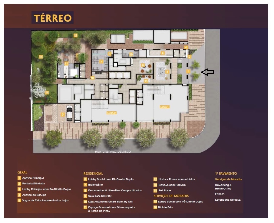 Planta - Apartamento Vila olimpia, 1 dormitorio ou Studioe terraço na Vila Olimpia, zona sul, São Paulo. Novo a venda. Proximo do Shopping e metro Vila Olimpia - SBRX