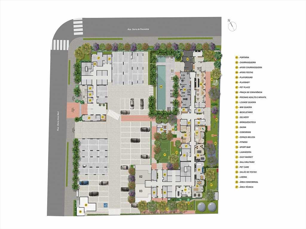 Planta - Modern. Apartamento à venda, 3 Dorms, Suíte, Terraço e Vaga. 57m² zona leste, centro. Mooca, Cambuci. Financiamento Caixa - SBRX