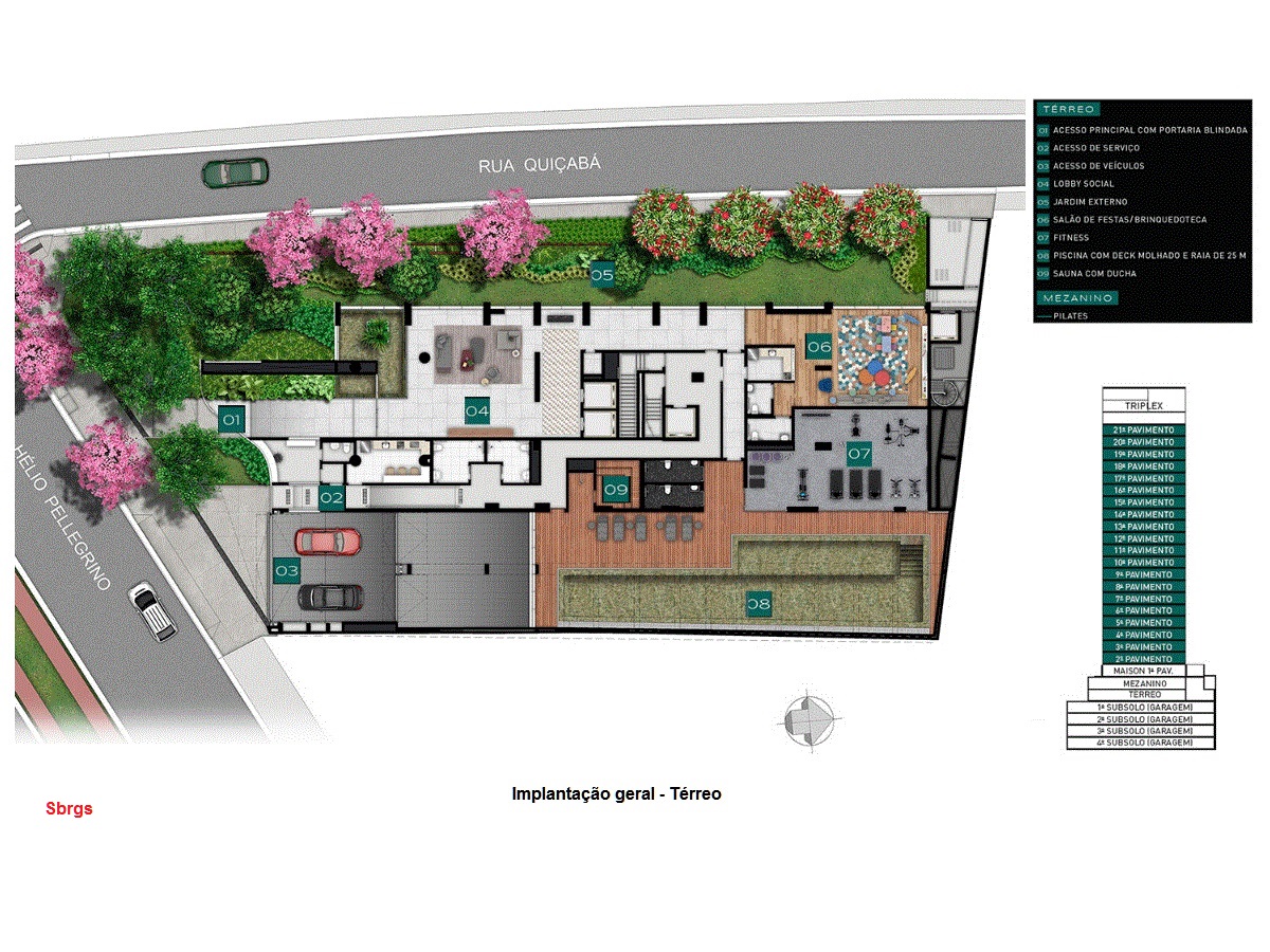 Planta - Apartamento Alto padrão, 4 Suites, 4 Vagas, diferenciado, 358m², à venda em São Paulo, Vila Nova Conceição, Moema - SBRX