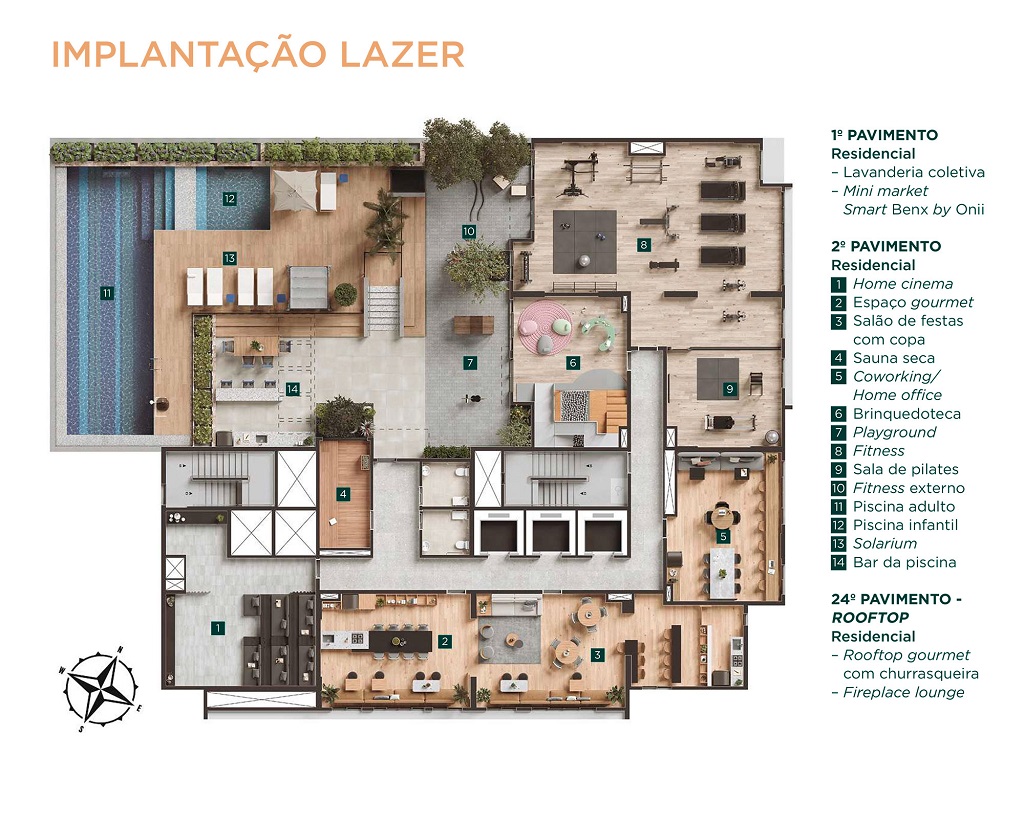 Planta - Apartamento Campo Belo, 3 dormitorios, suite, terraço e vaga. 66m², amplo lazer. Novo, à venda em São Paulo, Campo Belo, Ibirapuera. Metro - SBRX