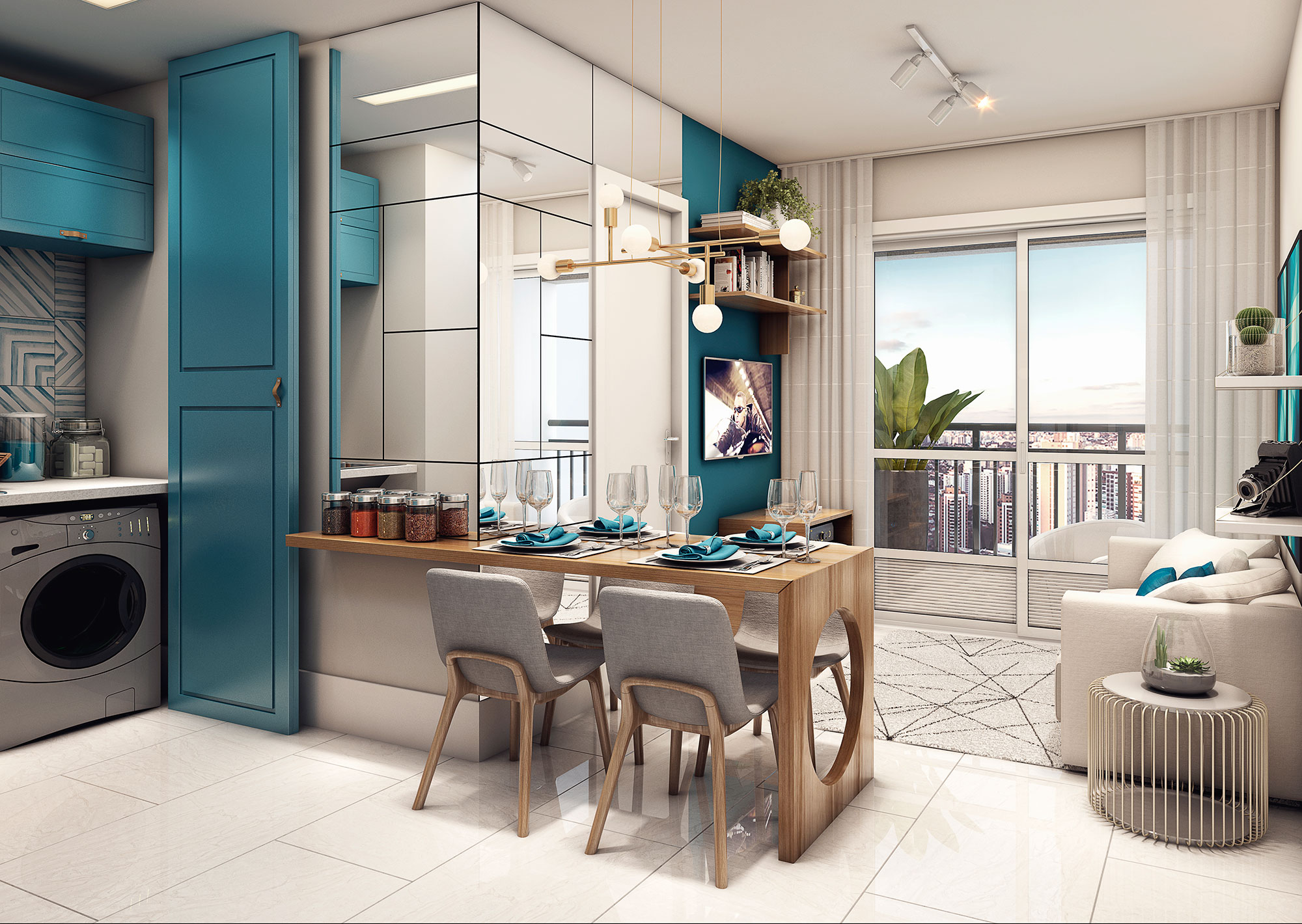 Planta - Lapa, Barra Funda, Apartamento 2 dormitorios, terraço e vaga, pronto. Amplo lazer. Novo, venda São Paulo, região oeste. Metro lapa e agua branca. - SBRX