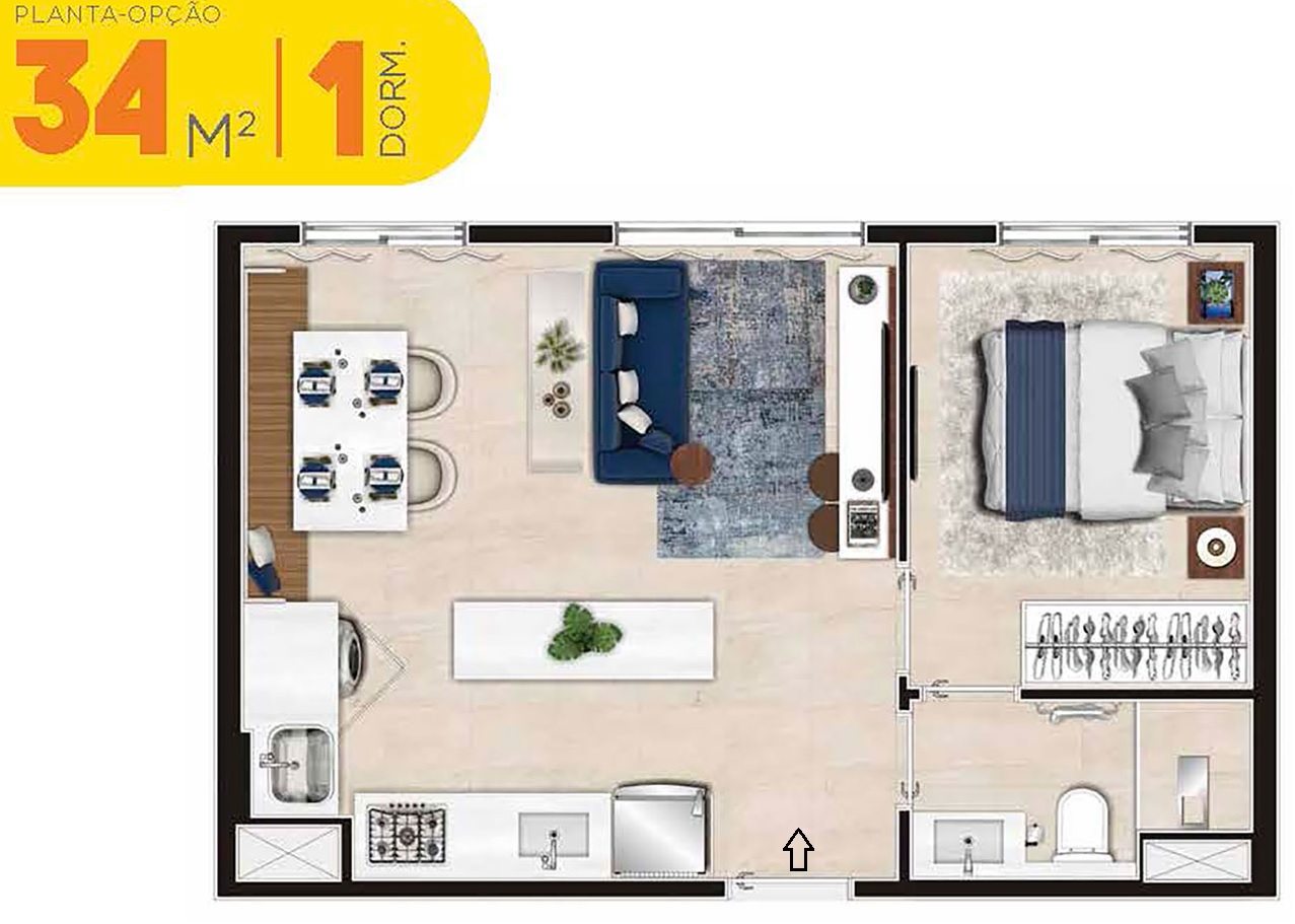 Planta - Lapa, Barra Funda, Apartamento 2 dormitorios, pronto para morar. Amplo lazer. Novo a venda em São Paulo, região oeste. Metro lapa e agua branca. - SBRX