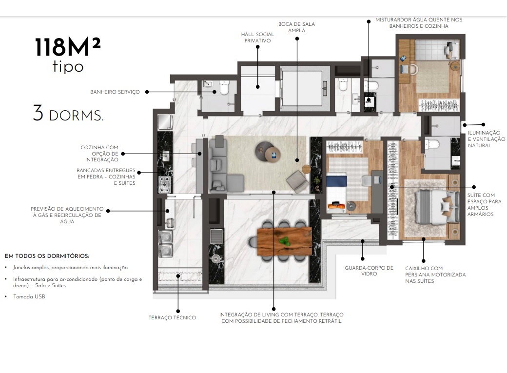 Planta - Chacara Klabin, Apartamentos 3 dormitórios, suite, amplo terraço, 2 vagas, Lazer exclusivo diferenciado. Proximo metro. Novo, venda, São Paulo - SBRX