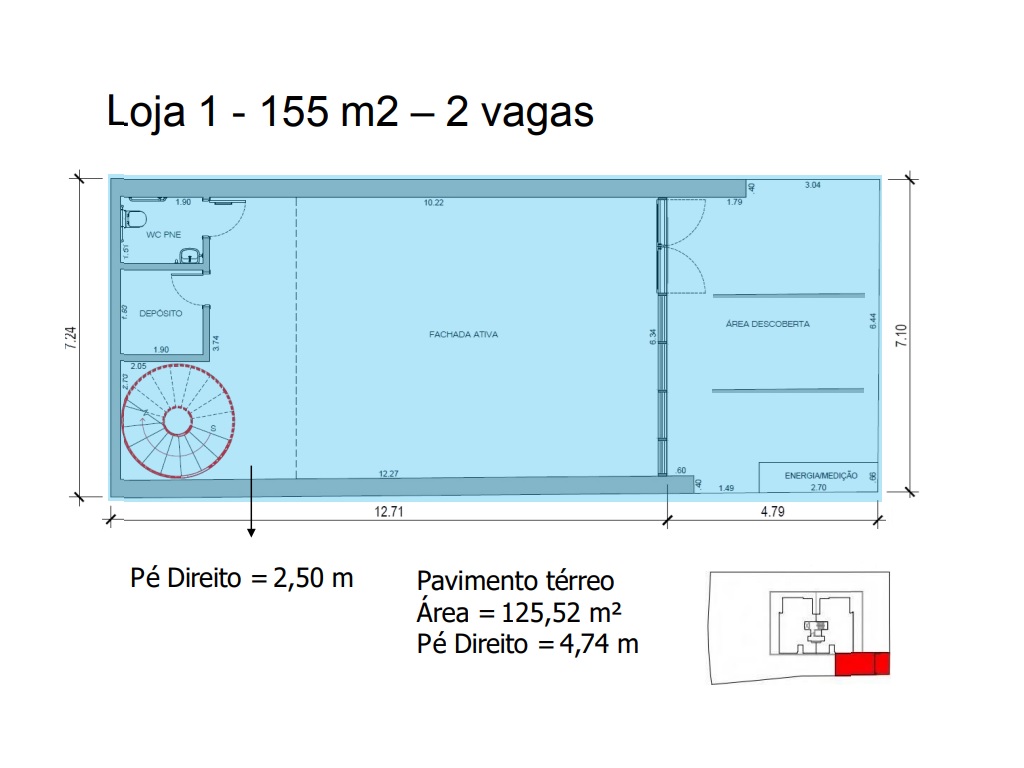 Planta - Loja, pronta para utilização, 155m², Mezanino e 2 vagas. à venda em São Paulo, Klabin, Vila Mariana. - SBRX